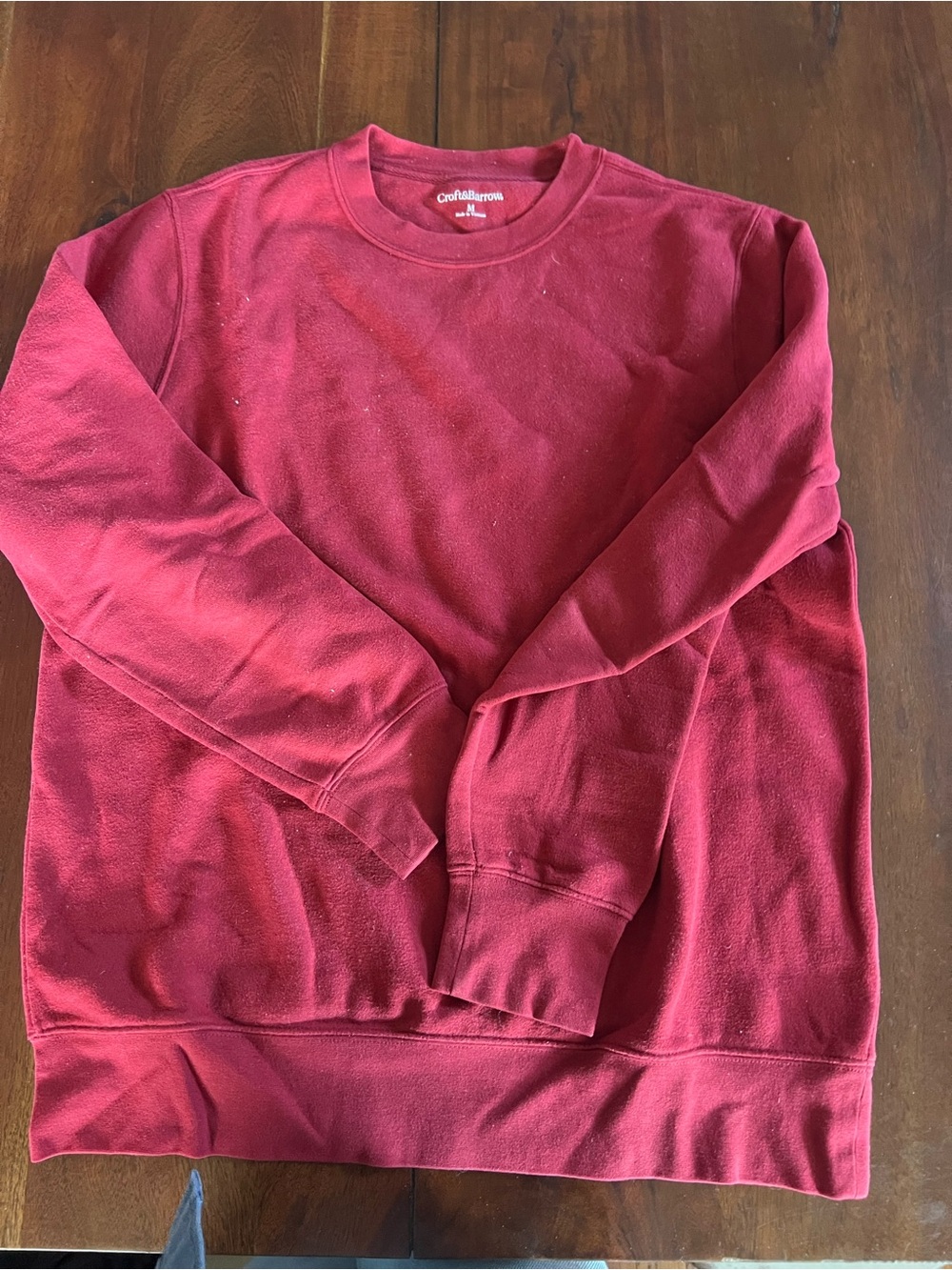 Men’s Croft & Barrow Simple Red Crewneck Sweatshirt | Medium